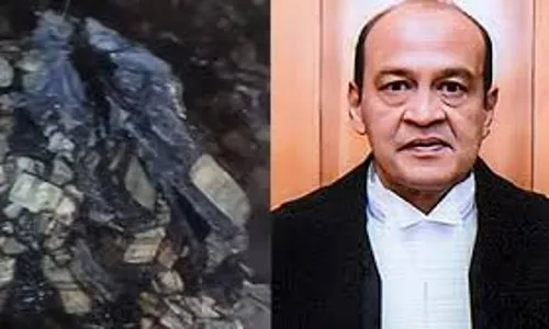 जस्टिस वर्मा के घर के सामने मलबे में मिले 500  रूपये के जले हुए नोट