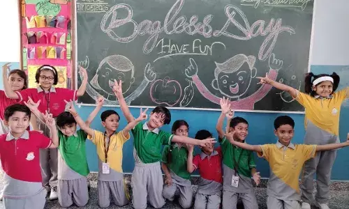 एम.जी. पब्लिक स्कूल में मना बैगलेस डे, बच्चों ने जमकर की मौज-मस्ती