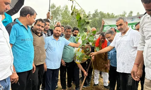 काऊ सेंक्चुरी में वृक्षारोपण के साथ वाटिका की स्थापना