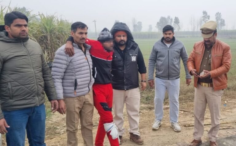 बागपत से गैंगस्टर एक्ट में फरार शातिर इनामी बदमाश पुलिस मुठभेड़ में घायल