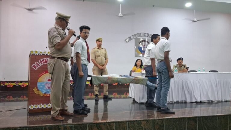 एम.जी. पब्लिक स्कूल में फायर सेफ्टी मॉक ड्रिल का आयोजन