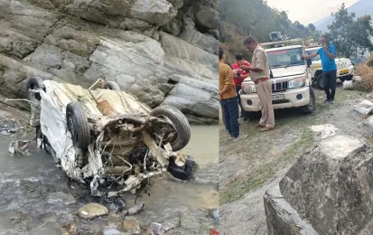 खाई में गिरी ऑल्टो कार, चार की दर्दनाक मौत