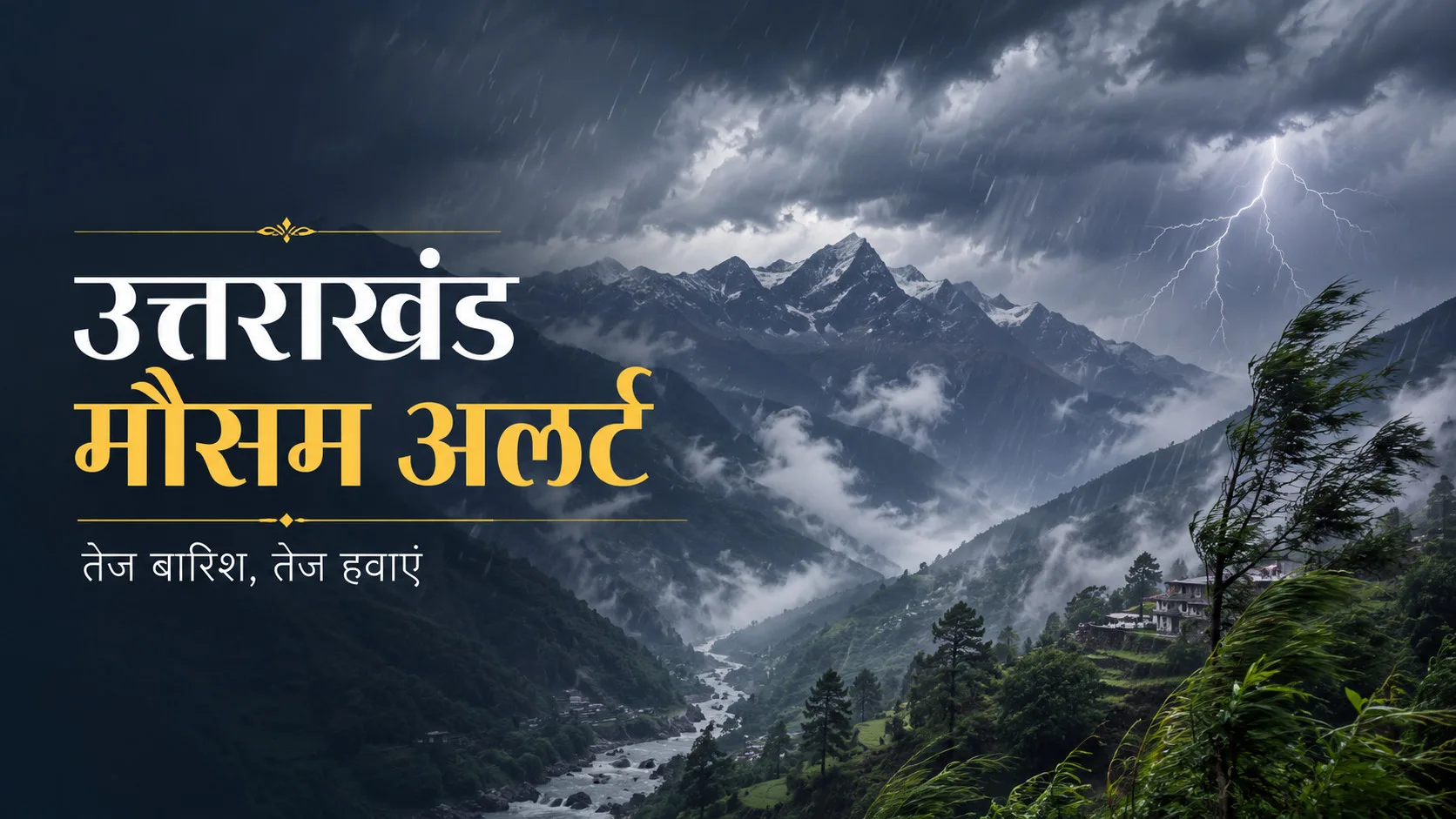 Uttarakhand Weather Update: उत्तराखंड में आज मौसम दिखाएगा तेवर, 7 जिलों में तेज बारिश और ओलावृष्टि का अलर्ट